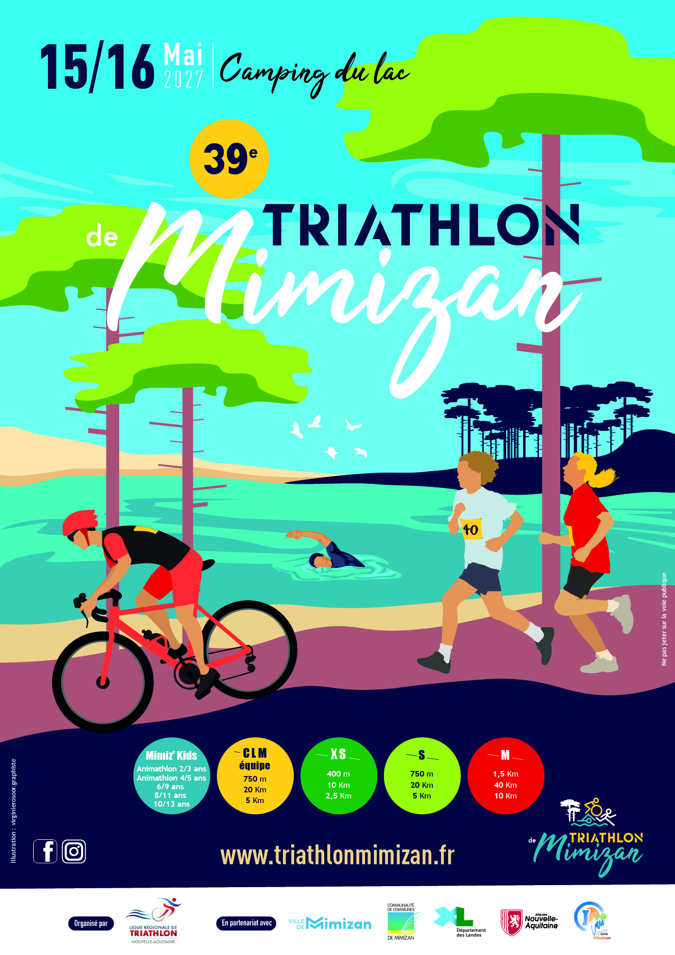 Logo Triathlon de Mimizan 2027